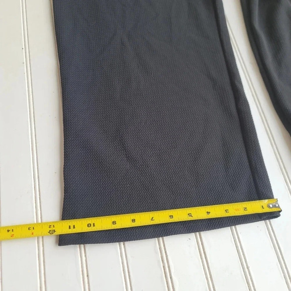 CAUTION TO THE WIND JUMPSUIT Women Black Ruffle Sleeve Textured Black Zip Wode L - Picture 4 of 13